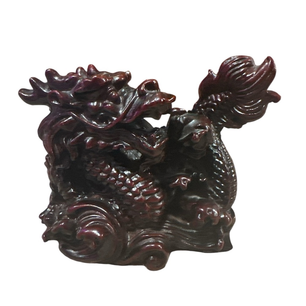 Solid Wooden Dragon Sculpture